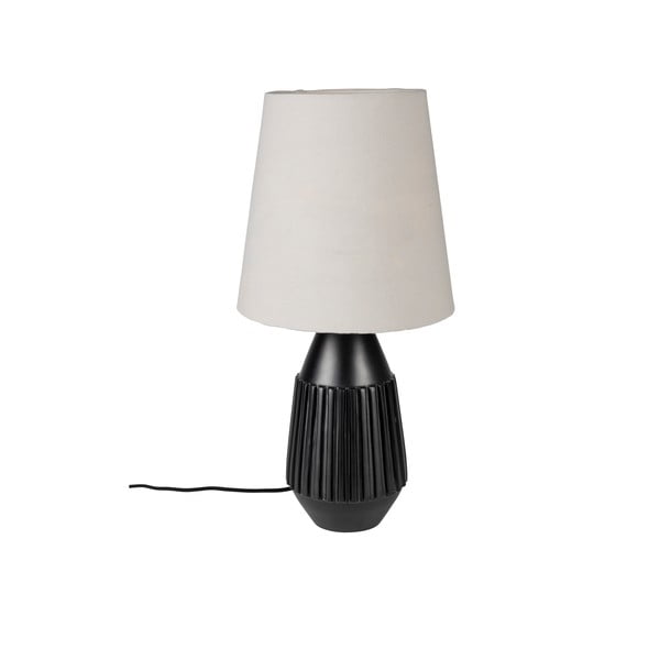 Fekete-bézs asztali lámpa Aysa - White Label
