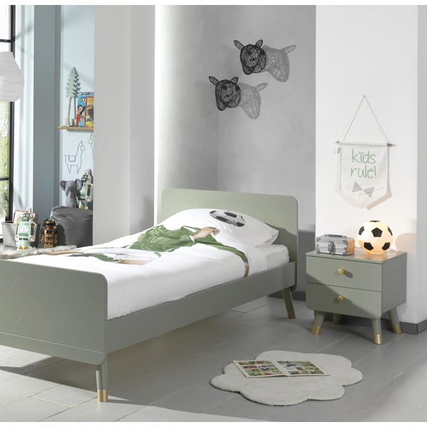 Billy olívazöld gyerek borovi fenyő éjjeliszekrény - Vipack-image-1