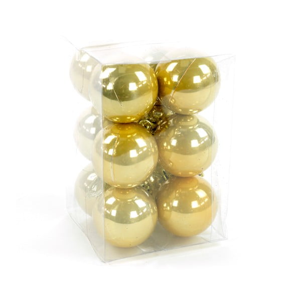 Pearl 12 db-os arany színű karácsonyfadísz szett - Unimasa