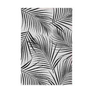 Flora fekete-szürke kültéri szőnyeg, 160x230 cm - Ragami
