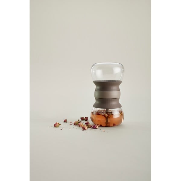 Világosbarna üveg teáskanna szűrővel 500 ml – Lékué-image-3