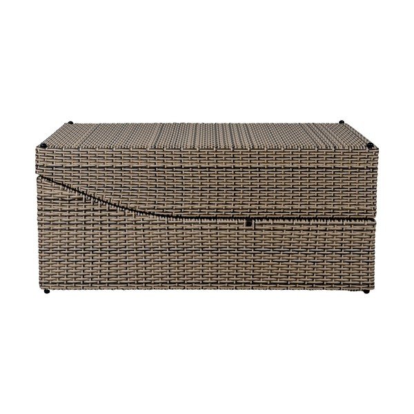 Szürke műrattan összecsukható kerti napozóágy Split – House Nordic-image-4