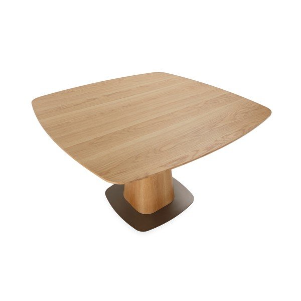 Étkezőasztal tölgyfa dekorral 120x120 cm Etel – MOME-image-4