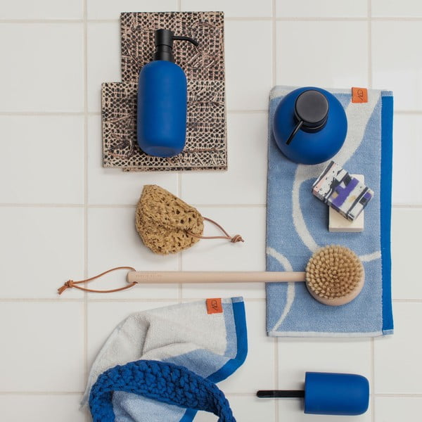 Fehér-kék bio pamut törölköző szett 2 db-os 50x90 cm Nova Arte – Mette Ditmer Denmark-image-3