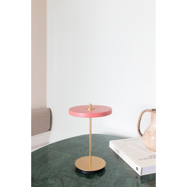 Rózsaszín LED dimmelhető asztali lámpa fém búrával (magasság 31 cm) Asteria Move – UMAGE-image-4