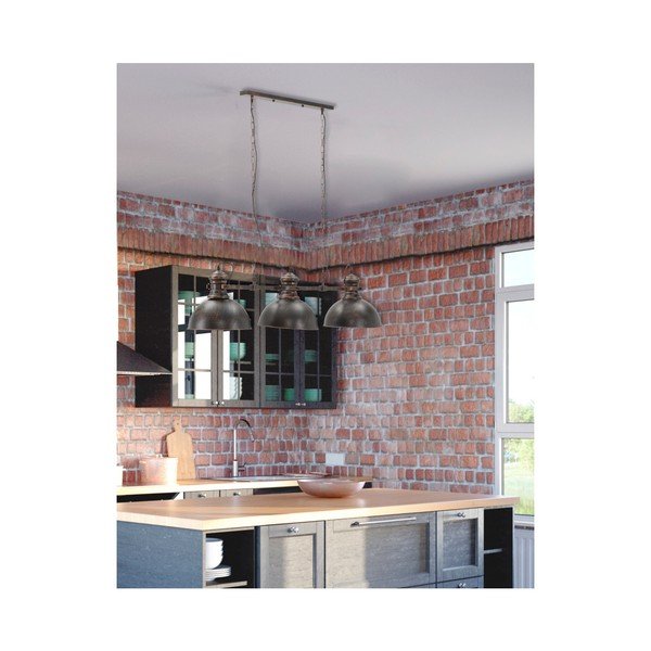 Industry fekete függőlámpa 3 búrával - Mauro Ferretti-image-3