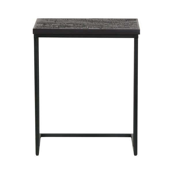 Shape fekete asztalka újrahasznosított teakfa asztallappal- BePureHome-image-2
