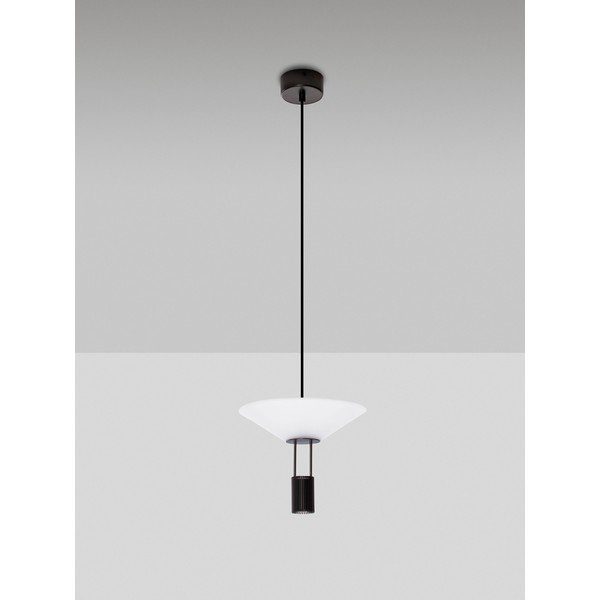Matt fekete alumínium LED függőlámpa akrilüveg búrával ø 22 cm Anafi – Nova Luce-image-4