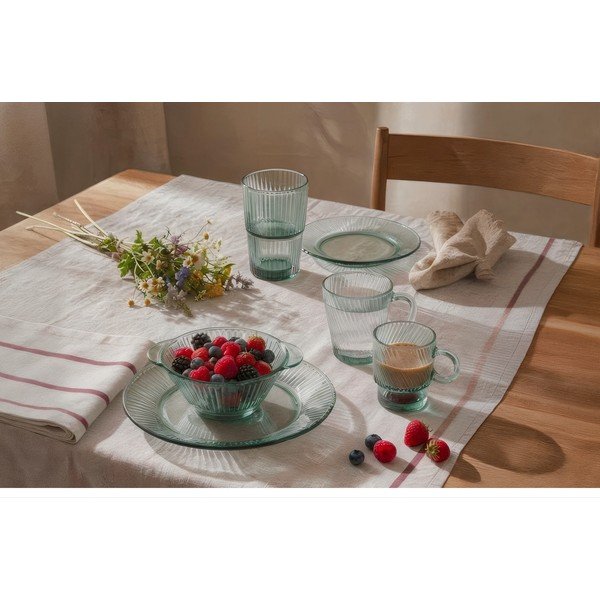 Zöld üveg desszertes  tányér ø 21 cm Verde – Orion-image-1