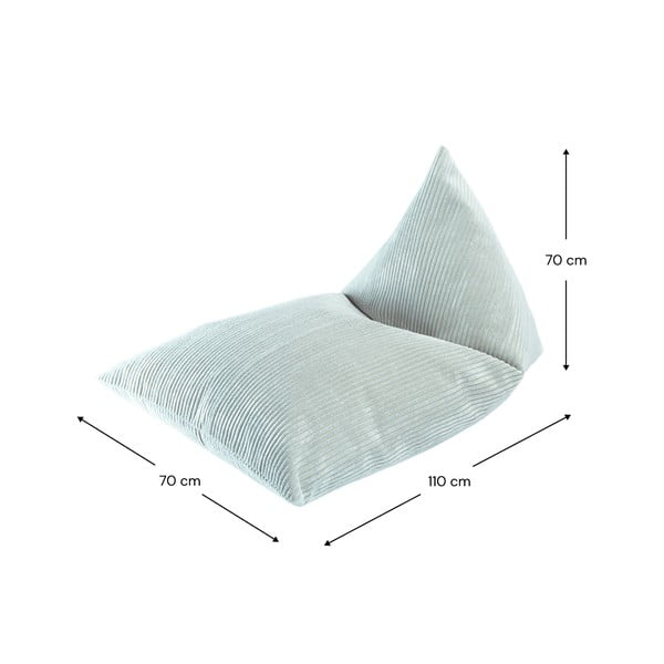 Mentazöld kordbársony gyerek babzsákfotel Big Lounger – Wigiwama-image-2