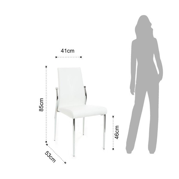 Fehér étkezőszék szett 2 db-os Margo – Tomasucci-image-3