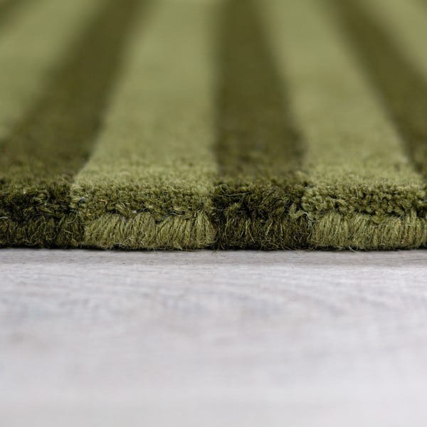 Zöld kézi szövésű gyapjú szőnyeg 150x240 cm Conway Retro – Flair Rugs-image-4