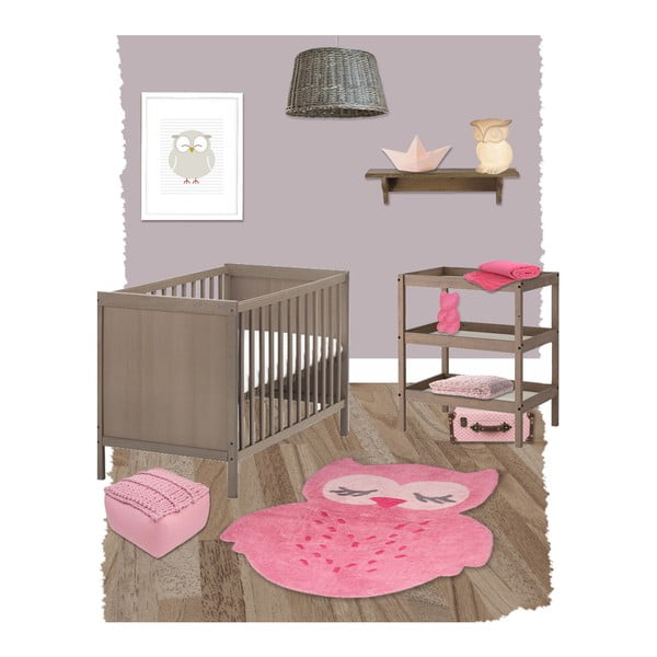 Neo rózsaszín kézzel készített puff gyerekeknek - Nattiot-image-2