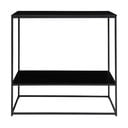 Fekete konzolasztal fekete asztallappal 80x36 cm Vita – House Nordic