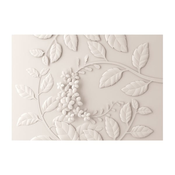 Creamy Paper Flowers nagyméretű tapéta, 200 x 140 cm - Artgeist
