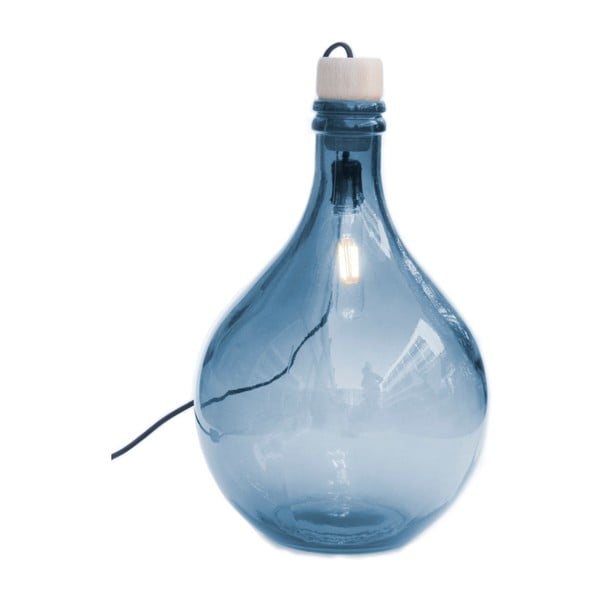 Kék asztali lámpa újrahasznosított üvegből - Surdic