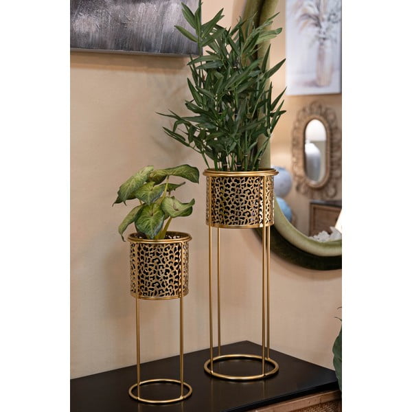 Fém virágtartó állvány szett 2 db-os ø 17 cm (magasság 46 cm) Nat – Mauro Ferretti-image-1