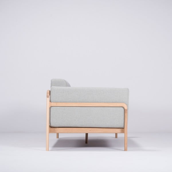 Fawn kékesszürke kanapé tölgyfából, 210 cm - Gazzda-image-2