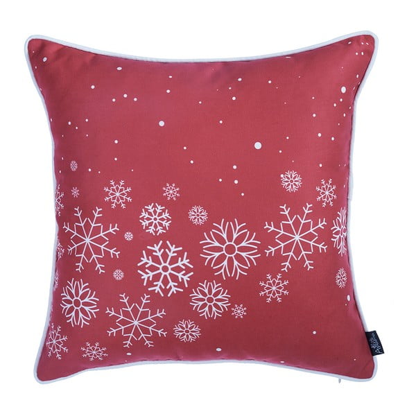 Honey Snowflake piros párnahuzat karácsonyi motívummal, 45 x 45 cm - Mike & Co. NEW YORK