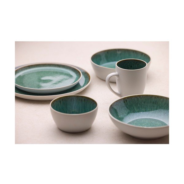 Fehér-zöld kőedény tálka 400 ml Gastro White/Green – Bitz-image-3