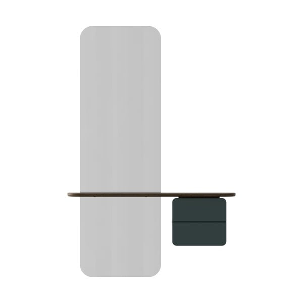 Sötétzöld-barna előszoba bútor tölgyfa dekorral One More Look – UMAGE-image-3