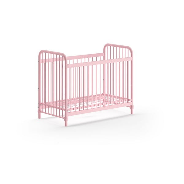 Rózsaszín fém babaágy 60x120 cm BRONXX – Vipack