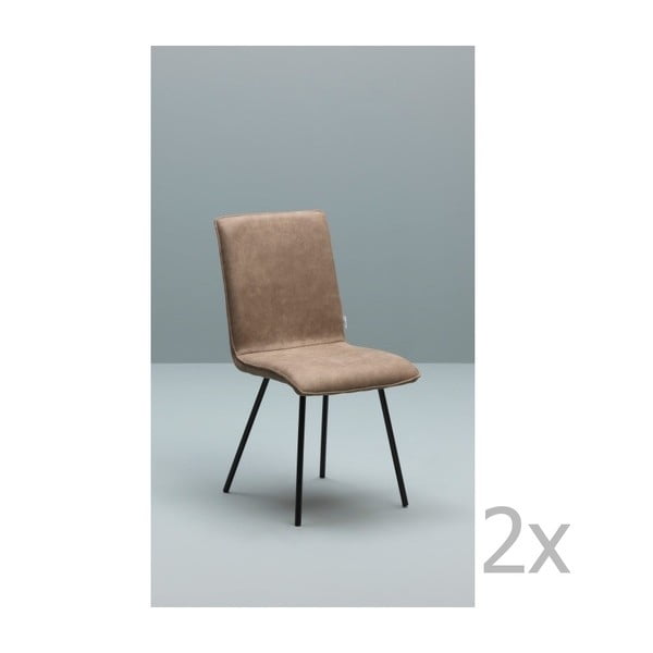 Moen világosbarna szék szett, 2 db-os - Design Twist