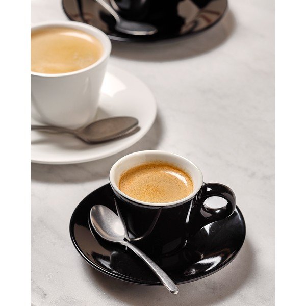Fekete porcelán eszpresszó csésze 80 ml Barista – BonBistro-image-1