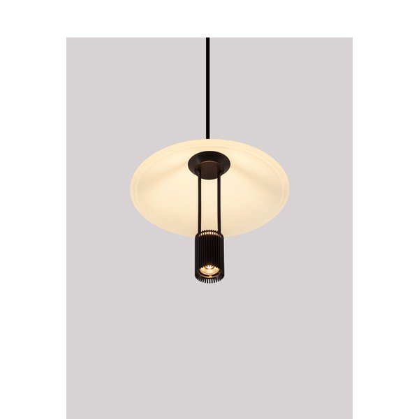 Matt fekete alumínium LED függőlámpa akrilüveg búrával ø 22 cm Anafi – Nova Luce-image-2