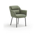 Zöld kárpitozott karfás étkezőfotel Sadira – Teulat