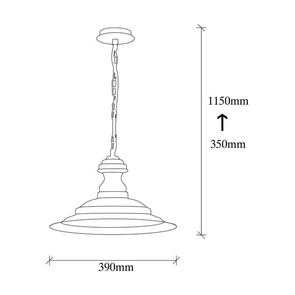 Bronzszínű függőlámpa fém búrával ø 39 cm Obyla – Opviq lights-image-4