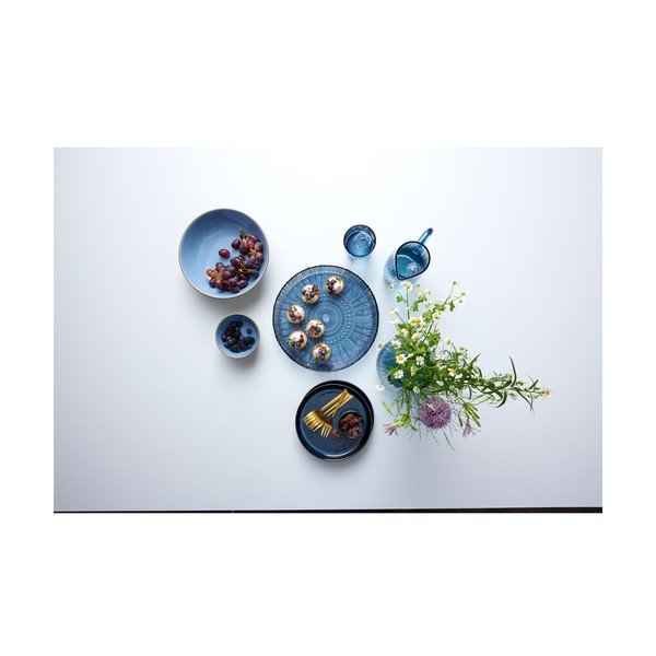 Fekete-kék kőedény desszertes tányér ø 21 cm Gastro Dark Blue/Black – Bitz-image-2