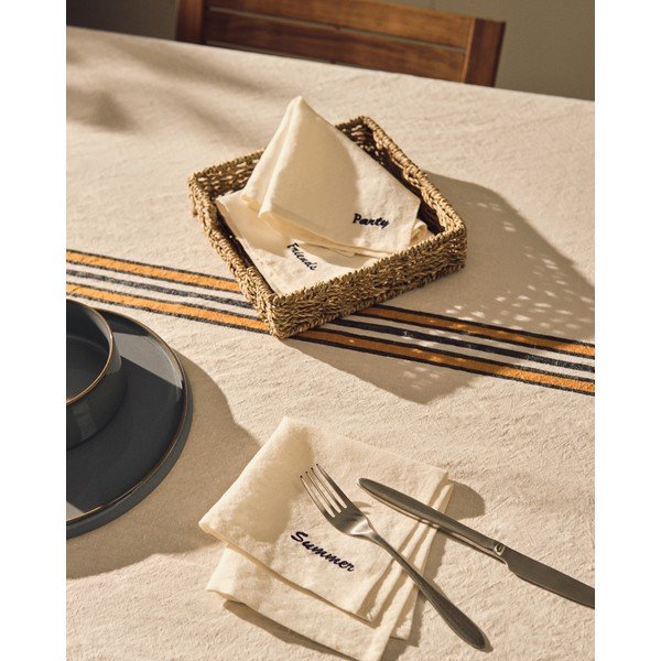 Textil szalvéta szett 4 db-os 40x40 cm Vallcanera – Kave Home-image-1