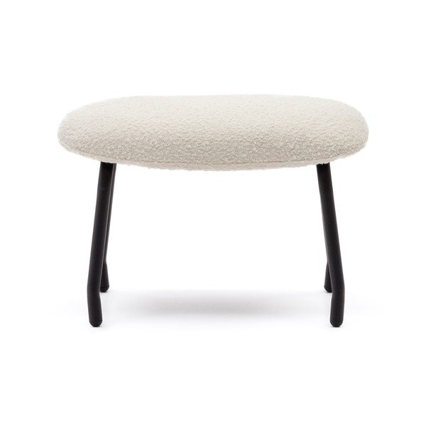 Krémszínű buklé puff Belina – Kave Home-image-2