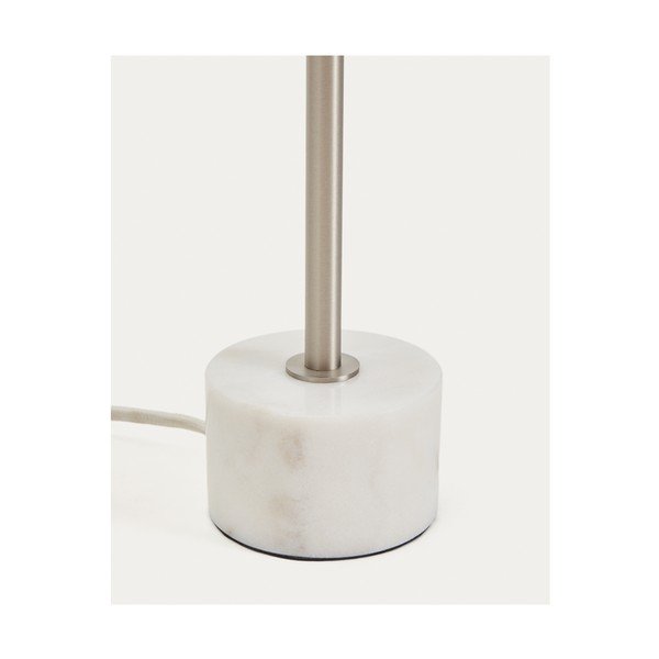 Ezüstszínű fém asztali lámpa (magasság 32,5 cm) Lynor – Kave Home-image-4