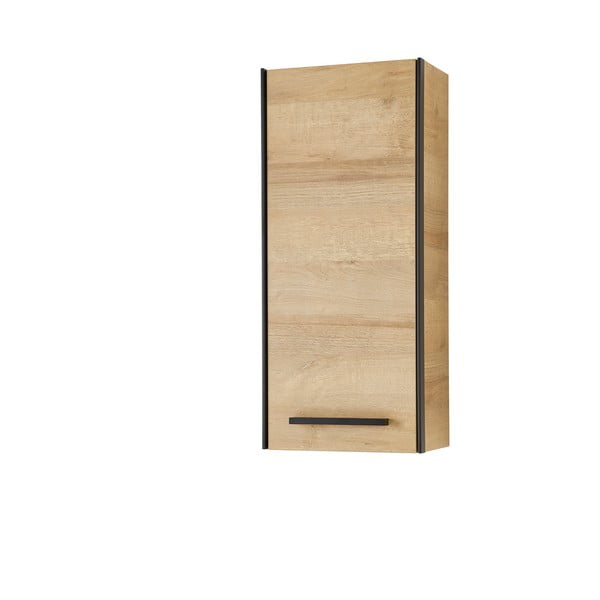 Natúr színű fali fürdőszoba szekrény tölgyfa dekorral 70x30 cm Quickset 395 – Pelipal