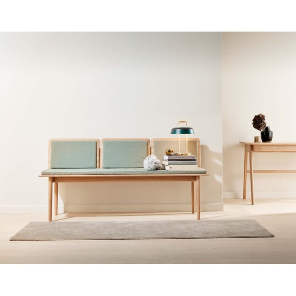 Világoszöld-natúr színű gyapjú pad Elba - Hammel Furniture-image-1