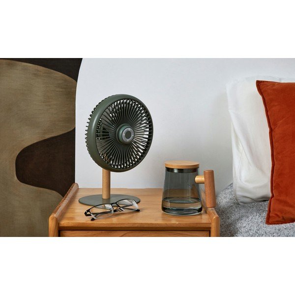 Zöld asztali lámpa ventilátorral, távirányítóval (magasság 26 cm) Beyond – Gingko-image-3