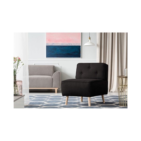 Lounge fekete fotel - Kooko Home-image-1