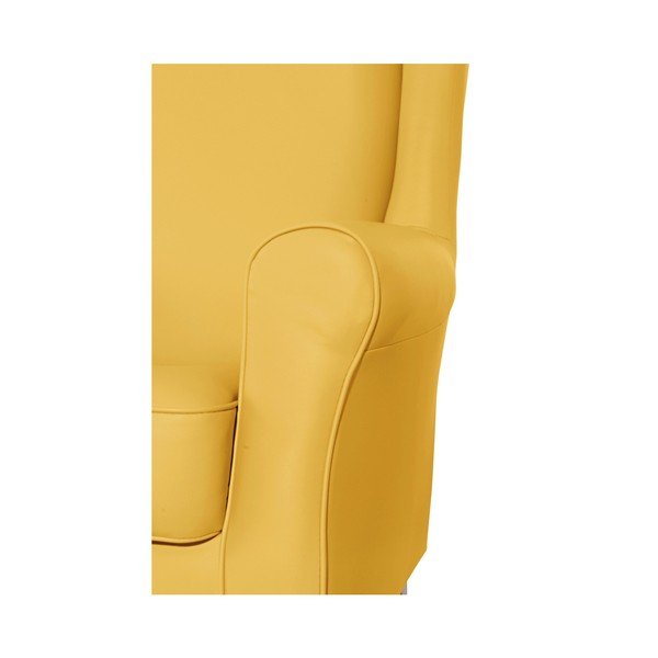 Lorris Leather Corn sárga műbőr füles fotel - Max Winzer-image-4