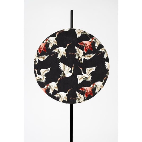 Fekete állólámpa textil búrával (magasság 158 cm) Jaylee – White Label-image-3