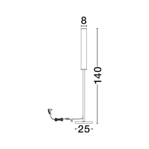 Fehér-sárgaréz színű LED állólámpa márvány dekorral (magasság 140 cm) Nolia – Nova Luce-image-2