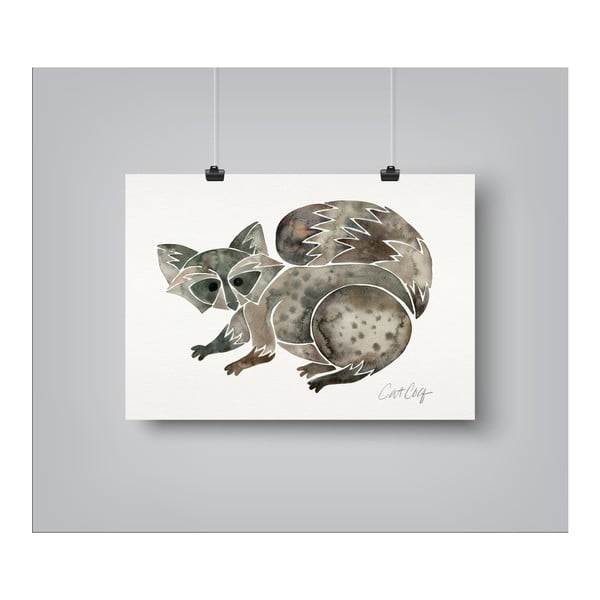 Raccoon by Cat Coquillette 30 x 42 cm-es plakát