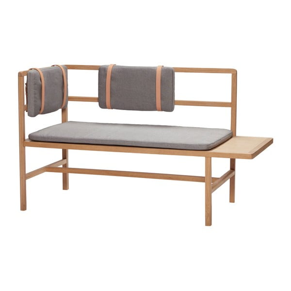 Oak Bench ülőpad párnával - Hübsch-image-4