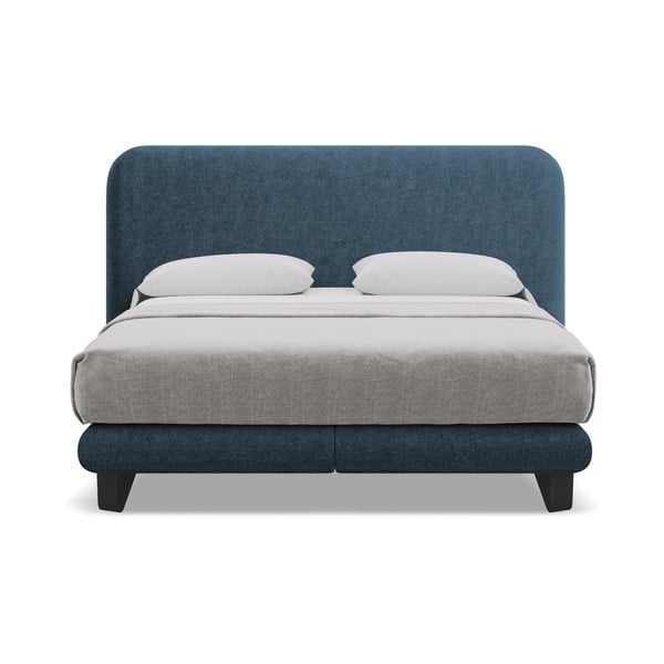 Kék boxspring ágy 140x200 cm Ilima – Makamii-image-2