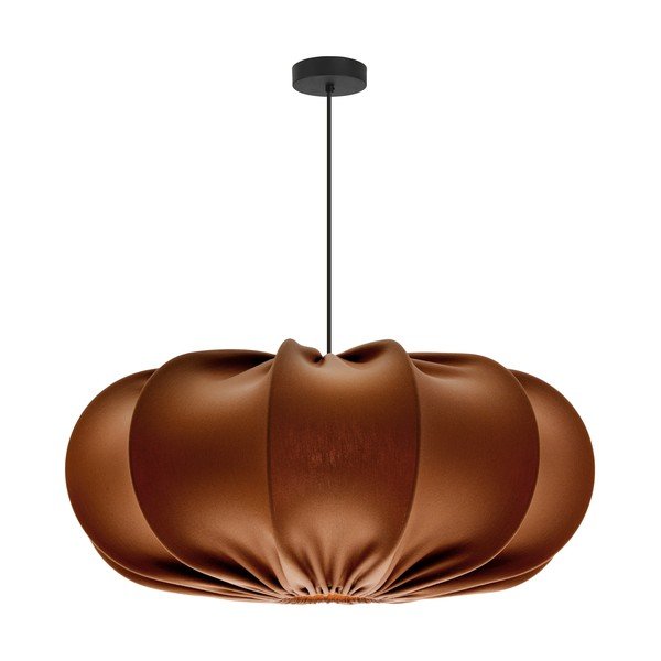 Barna függőlámpa textil búrával ø 52 cm Cafee – Candellux Lighting-image-1