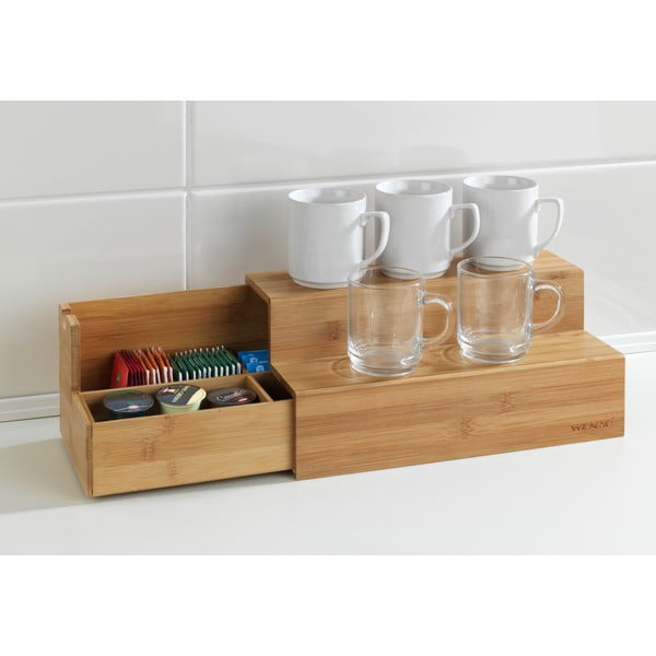 Bambusz tároló kávézó/teázó kellékekhez - Wenko-image-1