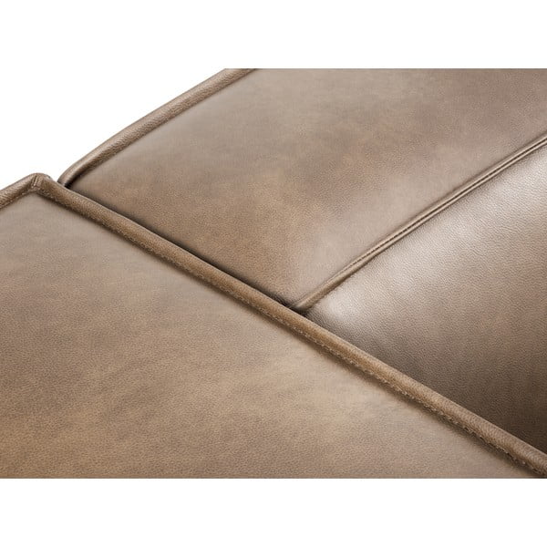 Világosbarna bőr kanapé 227 cm Madame – Windsor & Co Sofas-image-1