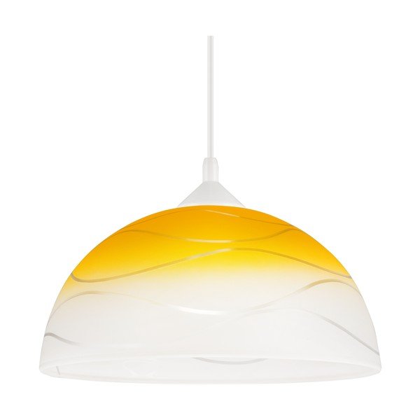 Sárga függőlámpa üveg búrával ø 30 cm Sfera – LAMKUR-image-4