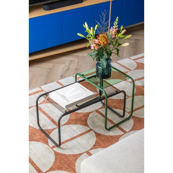 Tárolóasztal üveg asztallappal 40x50 cm Ventana – Leitmotiv-image-1